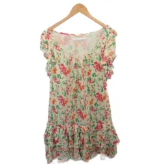 ダイアンフォンファステンバーグ DIANE von FURSTENBERG ワンピース ノースリーブ ミモレ ロング 花柄 4 ベージュ マルチカラー 416-416303