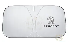 新型140cm*70cm プジョー Peugeot ロゴ フロントサンシェード ワンタッチフロントシェード  フロントガラス サンシェード 紫外線対策 収納袋付 折りたたみ式 205 206 207 208 306 307 308 406 508 v102gbのサムネイル