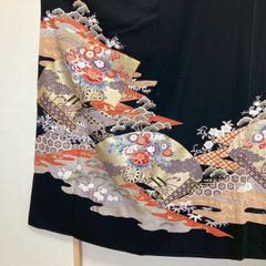 黒留袖◇ 袷 作家もの 落款付き 花籠 姫 - メルカリ