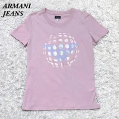 【美品】 ARMANI JEANS ロゴTシャツ I 42 ピンク
