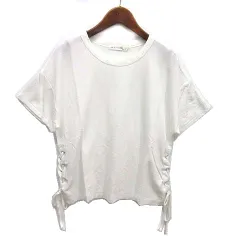 ラグ&ボーン RAG&BONE ミニ裏毛 レースアップ カットソー Tシャツ 半袖 ソフトタッチ ホワイト 白 XSのサムネイル