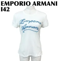 【美品】 EMPORIO ARMANI 半袖Ｔシャツ I42 ホワイト 立体ロゴ