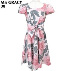 ☆M'S GRACY 花柄リボン付きワンピース 44☆美品 - メルカリ