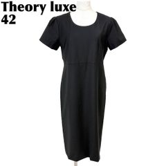 美品】 Theory luxe 半袖ワンピース 42 ブラック 無地 - メルカリ