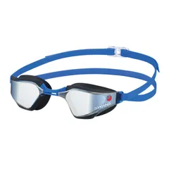 新品 SWANS (スワンズ) 日本製 スイミングゴーグル VALKYRIE ヴァルキリー SR-72MPAFAB SL/NV ネイビー×シルバーミラー レーシング くもり止め クッション付き Fina承認モデル 抗菌
