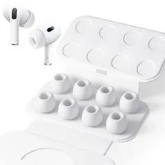 フィット感 脱落防止 遮音性 エクストラスモールサイズ イヤホンキャップ シリコン airpods ホワイト pro 8個 イヤーピース イヤーチップ 交換用 airpods 対応 第1&第2世代 pro2イヤーチップ Pro （XS/S/M/L AirPod