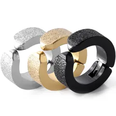 【在庫セール】[SEIYA INTERNATIONAL] フェイクピアス メンズ イヤリング イヤーカフ フープイヤリング ノンホールピアス 穴なし 片耳 3個セット