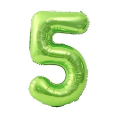 【在庫処分】グリーン 誕生日 数字 バルーン 1PCS 緑い ナンバー バルーン 5 ハッピーバースデー バルーン 5歳 誕生日 数字 バルーン 32インチ 約80cm アルミ風船 結婚式 記念日 お祝い