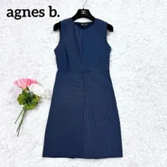 【美品】Agnes b ジャージー素材 ノースリーブワンピース 1