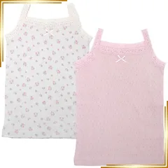 【新品】 [ガロー] キャミソール2P Pメッシュ レース 花 120 1