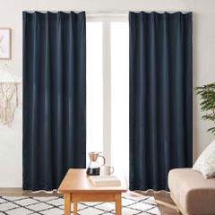 附掛鉤 附綁帶 北歐 純色 簡約 寬100 可水洗 2件套 新生活 遮光窗簾 時尚 單身公寓 遮光 搬家 2件組 (窗簾2件 窗簾 556475-201) 貝爾納(BELLUNA)