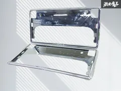 【割れ無し!!】TOYOTA トヨタ 純正 ナンバーフレーム ナンバープレート 2枚 穴間 : 約21cm 縦 : 約17cm 横 : 約33.5cm 08407-00720 即納 棚のサムネイル