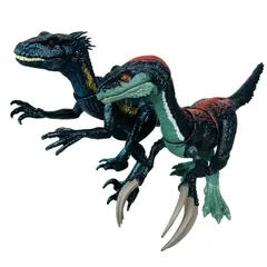 マテル ジュラシックワールド(JURASSIC WORLD) 恐竜可動音声付フィギュア テリジノサウルス インドラプトル 2体セット