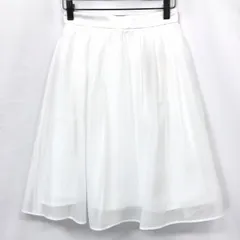 【新品】[印象N] MINIMUM MINIMUM ミニマムミニマム パネルスカート レディース M (02) ホワイト 白 ポリ100% 薄手 フレア 裏地付き 無地 ひざ丈のサムネイル