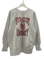 チャンピオン CHAMPION 90s 刺繍タグ リバースウィーブ スウェット SYRACUSE 3段 カレッジロゴ USA製 ヴィンテージ グレー L