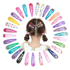 ヘアピン 子供 100個セット パッチンピン スナップヘアクリップ キッズ 可愛い キャンディーカラー ヘアクリップ 髪留め 髪飾り アクセサリー 女の子 ランダム色