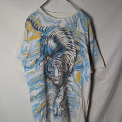 【2017年製USA企画】 LIQUID BLUE リキッド ブルー 虎 タイガー グラフィック Tシャツ f552 natuのサムネイル