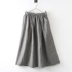 サマンサモスモス Samansa Mos2 SM2 ギンガムチェック ギャザースカート F‖ブラック×オフホワイト ボトムス【2400014885101】