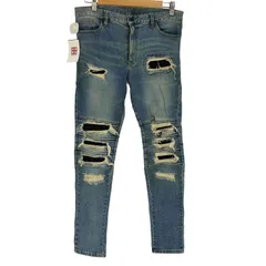 ダンケシェーン Danke Schon ダメージ加工 異素材リペア スキニー デニムパンツ メンズ  XLのサムネイル