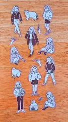 ホワイト INSE カッティング ダイアリーデコ ステッカー シール1