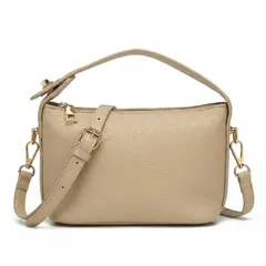 【数量限定】ロッククロージャー付き｜ポータブルショルダーバッグ レザー小型トップハンドルバッグ メイン収納部＆ジッパーポケット付き 女性用ミニクロスボディバッグ｜PU