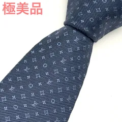 ルイヴィトン 紺色 モノグラム クラシック 8CM ネクタイ 4-12-11