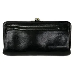 genten(ゲンテン) 長財布 - 黒 がま口 レザー