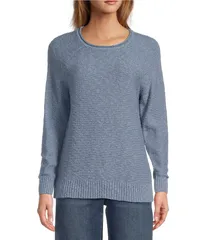 エルエルビーン レディース アウター ニット・セーター コットン LLBean Soft Texture Cotton Slub Roll Neck Long Sleeve Midweight Pullover Soft Indigo インディゴ