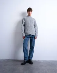 トップマン メンズ アウター ニット・セーター セーター ニット Topman knitted sweater Gray グレー