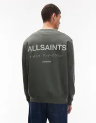 オールセインツ メンズ アウター パーカー・スウェット クルーネック シャツ AllSaints Underground crew neck sweatshirt garnet green グリーン