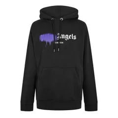 パーム・エンジェルス メンズ アウター パーカー・スウェット Palm Angels Mens London Pull Over Hoodie Black Purple ブラックのサムネイル