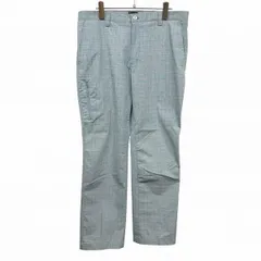 【新品】[印象N] TOURSTAGE ツアーステージ パンツ メンズ LL XL 青系 綿×ポリエステル×ポリウレタン ジップフライ 右腿に縦開きのジップポケット 左腿にミニポケット ゴルフ チェック ストレート スーパークールストレッチのサムネイル