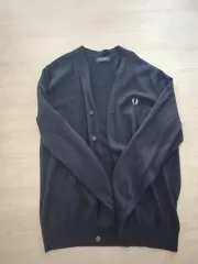 フレッドペリー ブラック カーディガン xl