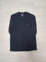 ポロラルフローレン ワッフル 長袖Tシャツ ブラック L