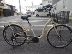 引き取り限定！(名古屋市昭和区) 中古自転車4054 前後タイヤ新品 