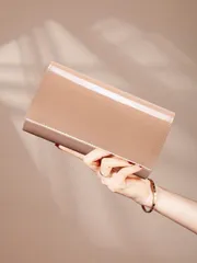 バッグ レディース ドレスバッグ 1個 無地 PU 磁気クラスプ チェーンクラッチバッグ、デイリーユース、デート、パーティーに適しています