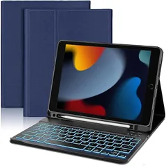 【新品】 iPad 第9世代 第8世代 第7世代 10.2インチ キーボード ケース ipad pro10.5/ air3兼用 キーボード付きケース 脱着式 7色バックライト 耐衝撃 ワイヤレス Bluetooth 多角度調整 オートスリープ機能付き Pe 1