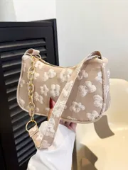 バッグ レディース ショルダーバッグ 春夏の女性の日常通勤に適した、無地カジュアル軽量ラグジュアリーショルダーバッグ