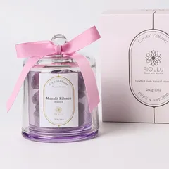 【新品】 FIOLLU アロマストーン 天然石ディフューザー 無香タイプ 火不要 電気不要 置くだけ 玄関 トイレ 寝室 インテリア ギフト (パープル（アメジスト）) 1