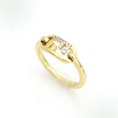 FENDI / 芬迪 ◆O'Lock FF標誌戒指 金色 尺寸：S 【戒指/指輪/飾品】 品牌【二手】