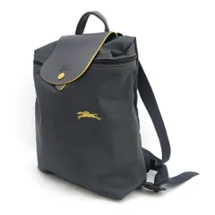 LONGCHAMP / ロンシャン ◆リュック/ル プリアージュ/ミディアム/ナイロン/グレー L1699619300 【バッグ/バック/BAG/鞄/カバン】 レディースファッション【中古】 