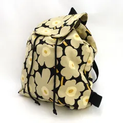 marimekko / マリメッコ ◆リュック/バックパック/キャンバス/ウニッコ/総柄/ベージュ 【バッグ/バック/BAG/鞄/カバン】 レディースファッション【中古】 