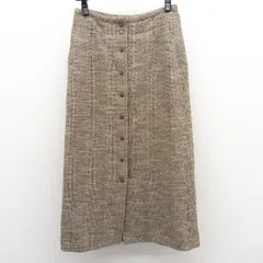 BEAUTY&YOUTH(UNITED ARROWS) / ビューティーアンドユース ◆BY ツイードフロントボタンタイトスカート/チェック柄/ベージュ/サイズM 1624-144-3413 【レディース/ガールズ/LADY/女性/婦人】【中古】 のサムネイル