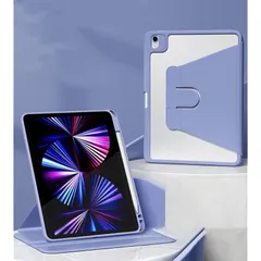 【新品】 360度回転 iPad 9 ケース 2021 iPad 8 カバー 2020 iPad 10.2 ケース ipad 第9世代/第8世代/第7世代 2021年発売 10.2インチ 手帳型 クリア オートスリープ機能 耐衝撃 おしゃれ 透明 軽量カバ 1