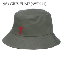 アミパリス AMI PARIS 帽子 バケットハット バケハ ロゴハット コットンハット ユニセックス BLACK AMI DE COEUR BUCKET HAT UHA246/UHA666 AW0041 DE0046 963 GRIS FUMEのサムネイル