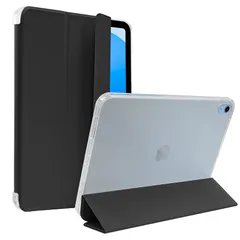 【新品】 MS factory iPad 第11世代 A16 (2025) 第10世代 用 ケース カバー 11インチ 10.9インチ アイパッド 背面透明 軽量 耐衝撃 ソフト フレーム スタンド オートスリープ リッチブラック 黒 IPD-10-S-T 1