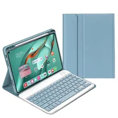 【新品】 iPad Air 13インチ (M3 2025/M2 2024) キーボードケース 軽量 ペン収納 分離式 iPad Pro 12.9 (第6/5/4/3世代) キーボード カバー マグネット カラーキーボード 薄型 充電対応 人気 お洒落 可愛，ブ