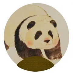 【新品】 [Grazodinex] パンダ香り扇 熊猫紙（パンダペーパー）使用 手作り竹団扇｜香氛付き インテリア 香り ギフト エコ素材 (green, XL) 0