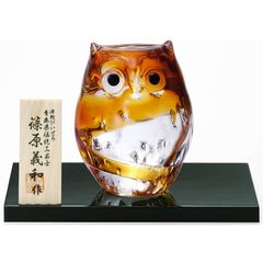 希少 Meissenマイセン フクロウ柄 クリスタルの花瓶 - メルカリ