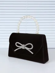 バッグ レディース ドレスバッグ 1個 ミニマリスト 無地 ぬいぐるみ パーティーバッグ、エレガントなラグジュアリーレディースイブニングバッグ、取り外し可能な金属チェーンショルダー/クロスボディストラップ、パーフェ